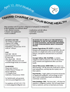 taking charge of your bone health event flyer