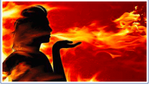 woman blowing fire