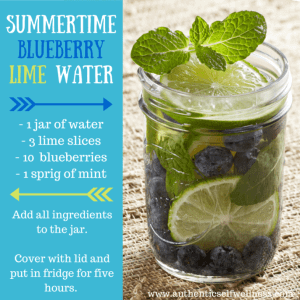 summer time blueberry lime water