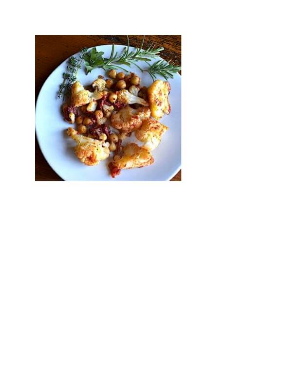 Warm Roasted Cauliflower Salad - Food For Healthy Bones