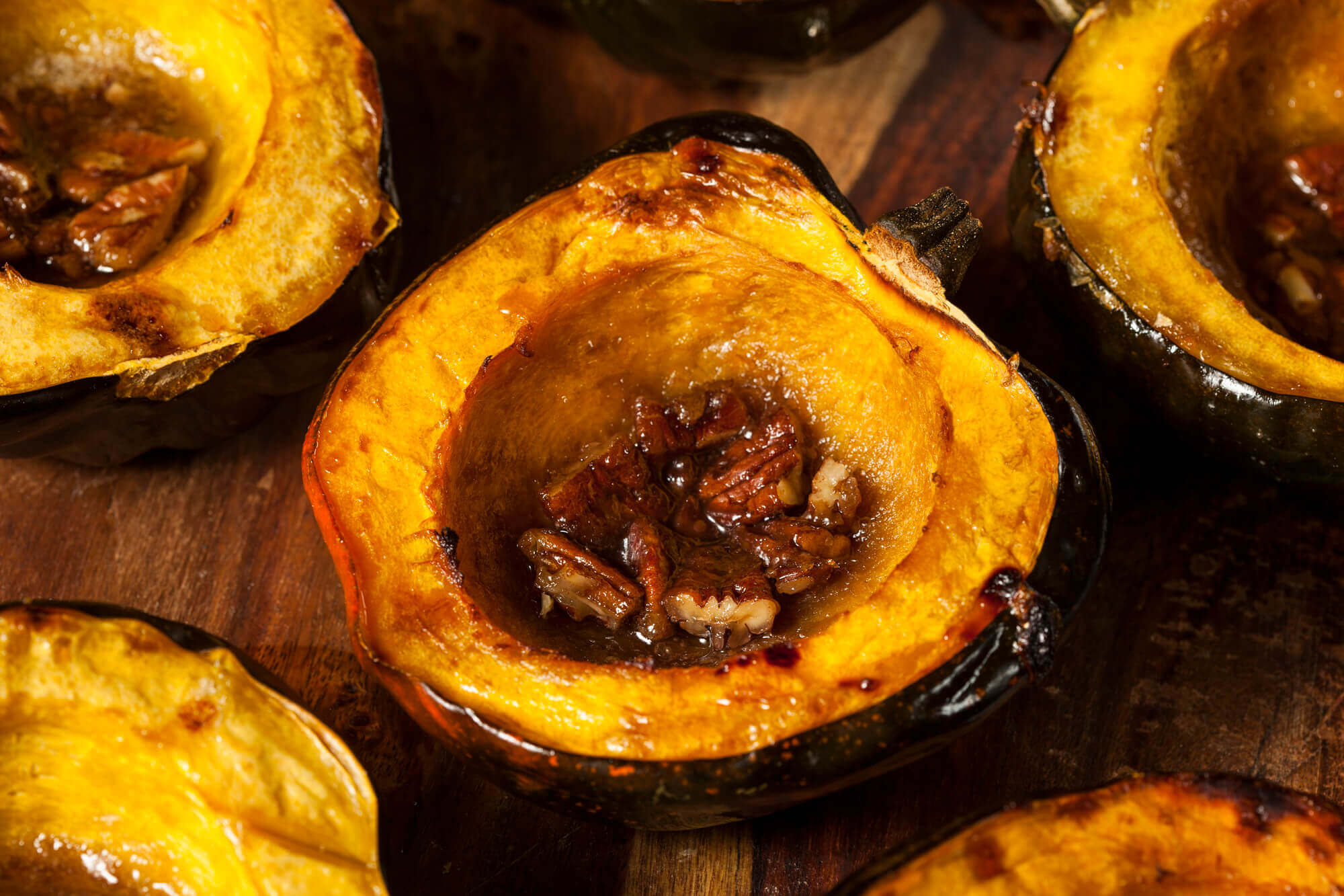 Acorn Squash with Cinnamon and Walnuts - Food For Healthy Bones