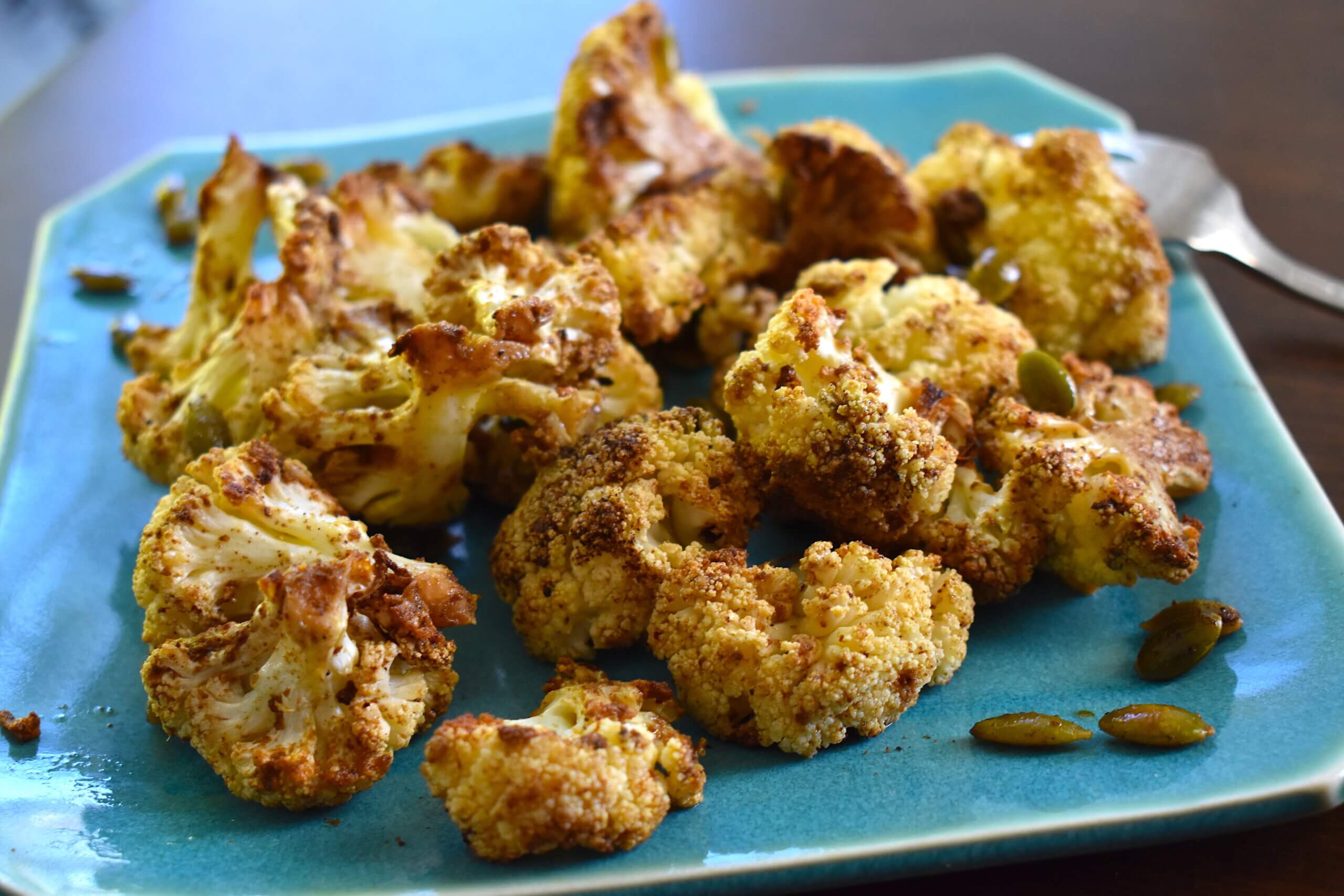 Roasted Mexican Cauliflower with Pepitas - Food For Healthy Bones