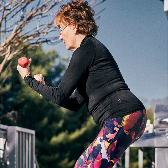Irma doing light exercise