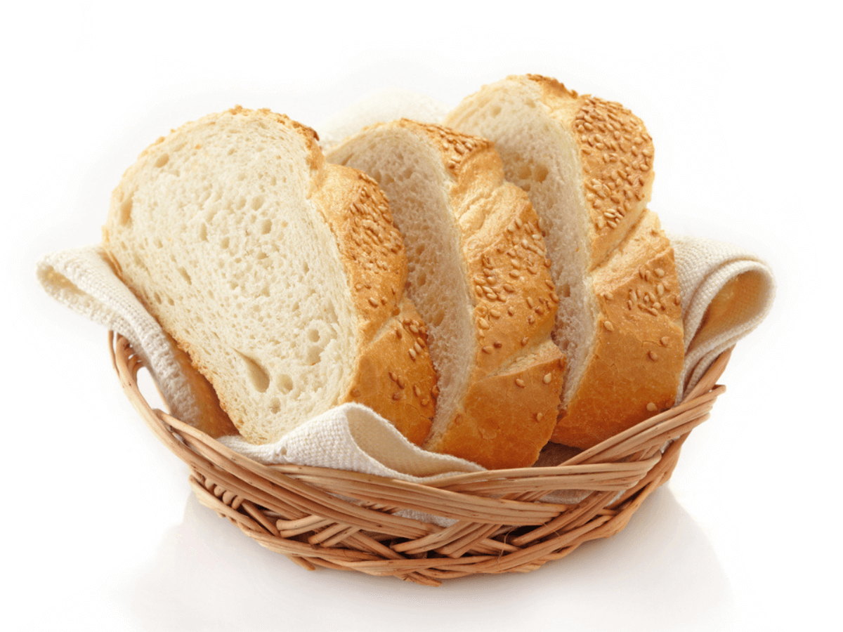 Four Slices of Bread in a Bread Basket